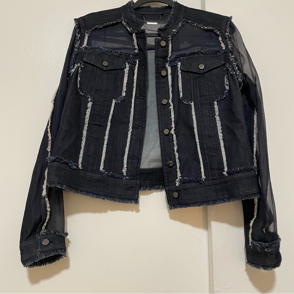 ELLIE TAHARI Jacket Dark Navy Size Large